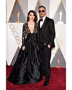 Noir Enchantment – Charlotte Riley Oscars 2016–Inspired Black Lace & Satin Ball Gown