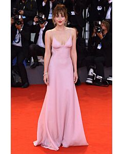 Soft Elegance – Pink Satin Backless Evening Gown