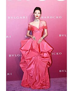 Elaine Zhong Chuxi Inspired Pink Off-the-shoulder Gown Celebrity Formal Prom Dress