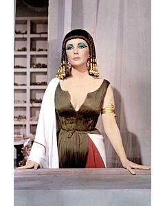 Elizabeth Taylor Inspired Dark Green Dress in 1960s Movie "Cleopatra"