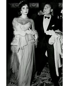 Elizabeth Taylor Spaghetti Straps Chiffon Celebrity Formal Evening Dress Oscars 1957