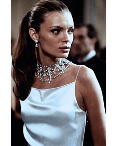 Esther Canadas White Spaghetti Straps Satin Backless Dress "The Thomas Crown Affair"