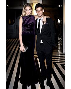 Gabriella Wilde Purple Velvet Formal Dress Costume Institute Benefit