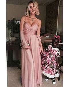 Soft Romance – Gio Ewbank Pink Chiffon Bridesmaid Gown
