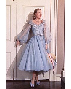 Grace Kelly Blue Organza Dress in 1950s Movie High Society