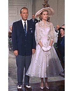 Grace Kelly Inspired Organza Wedding Dress in 1950s Movie High Society