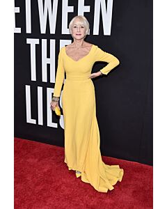 Helen Mirren Yellow Long-Sleeve Formal Dress “The Good Liar” Premiere