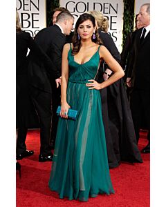 Jenna Dewan Green Chiffon Formal Prom Celebrity Dress Golden Globes 2012