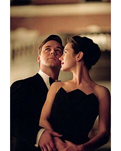 Jennifer Connelly Black Strapless Celebrity Evening Dress in Movie "A Beautiful Mind"