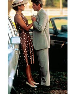 Julia Roberts Inspired Brown Polka Dot Dress in Movie "Pretty Woman"