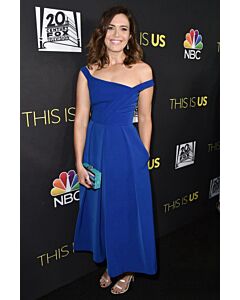 Mandy Moore Royal Blue Party Dress "This Is Us" TV Show FYC Event 
