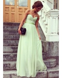 Minted Reverie – Sweetheart Chiffon A-Line Prom Gown  