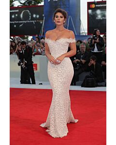 Nima Benati Inspired White Lace Off-the-shoulder Mermaid Dress Venice Film Festival 2017