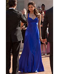 Nina Dobrev Royal Blue Off the Shoulder Mermaid Formal Prom Celebrity Dress from Vampire Diaries