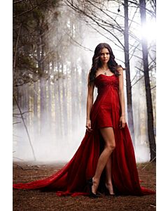 Elena Gilbert Nina Dobrev Red Dress in The Vampire Diaries