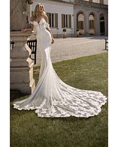 Off-the  Lace Mermaid Gown with Long  for Formal Events