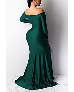 Royal Blue Off-the-Shoulder Mermaid Gown