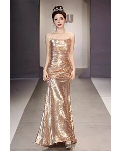 Glamorous Gold Sequin Evening Gown – Perfect for Red Carpet Events and Formal Occasions