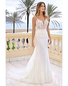Lace  Mermaid Gown Long Train for Formal Events