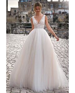 Lace V Ball Gown with Train  Formal Events