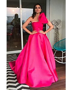 Parineeti Chopra Inspired Pink One-shoulder Ball Gown Celebrity Formal Prom Dress