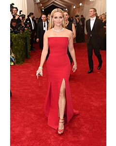 Scarlet Empress – Met Gala 2015–Inspired Red Strapless Sheath Gown