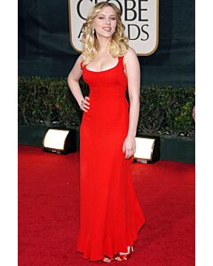 Scarlett Johansson Red Formal Celebrity Dress Golden Globes 2006 Party