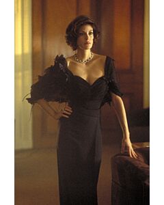 Teri Hatcher Black Sweetheart Sheath Gown Tomorrow Never Dies Bond Girl Look