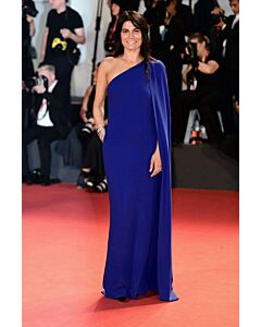 Valeria Solarino Royal Blue One-shoulder Formal Dress Venice Film Festival 2019