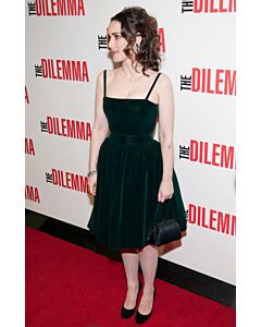 Winona Ryder Short Green Velvet Cocktail Party Celebrity Dress The Dilemma Premiere