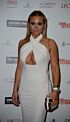 Amanda Harrington Inspired White Halter Column Knee-Length Dress - additional reference image 2