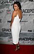 Jessica Lucas Inspired White Plunging V-Neck Column Midi Dress - additional reference image 2