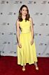 Emmy Rossum Inspired Yellow Round Neck Pleated A-Line Midi Dress - additional reference image 2