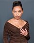 Logan Browning Inspired Brown Off-the-Shoulder Ruched Column Midi Dress - additional reference image 4