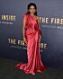 Ryan Destiny Inspired Red One Shoulder Column Evening Gown - additional reference image 2