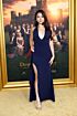 Julia Garcia Inspired Navy Blue Plunging V-Neck Slit Column Evening Gown - additional reference image 2