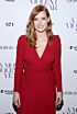 Jessica Chastain Inspired Red V-Neck Long Sleeve Slit Wrap Evening Gown - additional reference image 4