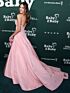 Alessandra Ambrosio Inspired Pink Sweetheart A-Line Evening Gown - additional reference image 2