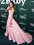 Alessandra Ambrosio Inspired Pink Sweetheart A-Line Evening Gown - additional reference image 3