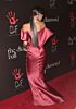 Rihanna Inspired Rose Pink Off-the-Shoulder Mermaid Evening Gown - additional reference image 3