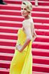 Charlize Theron Inspired Yellow Sweetheart Draped Mermaid Evening Gown - additional reference image 5