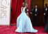 Lupita Nyongo Inspired Pale Blue Plunging V-Neck Pleated A-Line Evening Gown - additional reference image 4