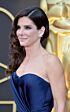 Sandra Bullock Inspired Navy Blue Sweetheart Draped Mermaid Evening Gown - additional reference image 5