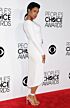 Jennifer Hudson Inspired White Bateau Draped Slit Column Midi Dress - additional reference image 4