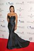 Eva Longoria Inspired Navy Blue Straight Neckline Mermaid Evening Gown - main reference image