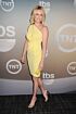 Rebecca Romijn Inspired Yellow One-Shoulder Draped Column Knee-Length Dress - additional reference image 2