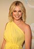 Rebecca Romijn Inspired Yellow One-Shoulder Draped Column Knee-Length Dress - additional reference image 5