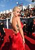 Rita Ora Inspired Red Plunging V-Neck Slit A-Line Evening Gown - additional reference image 4
