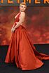 Florence Pugh Inspired Burnt Orange Halter Cutout A-Line Evening Gown - additional reference image 4