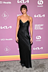 Taylor Hill Inspired Black V-Neck Column Evening Gown - main reference image